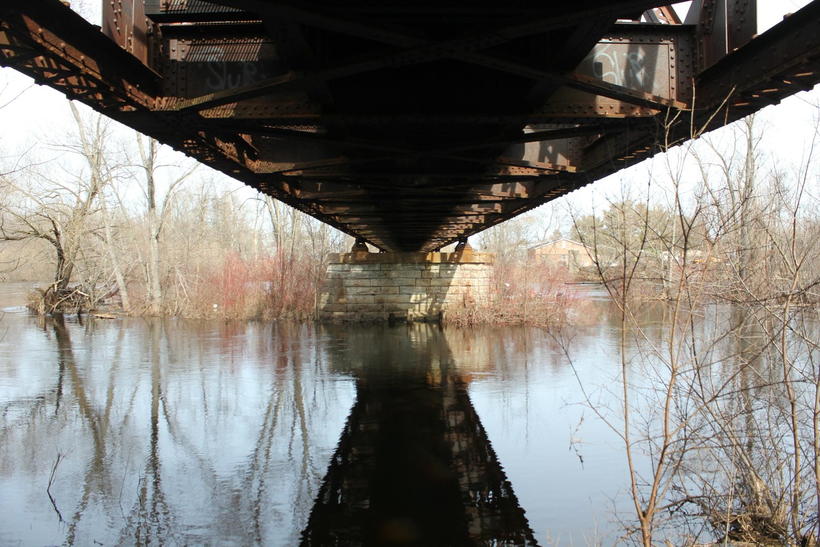 Under bridge